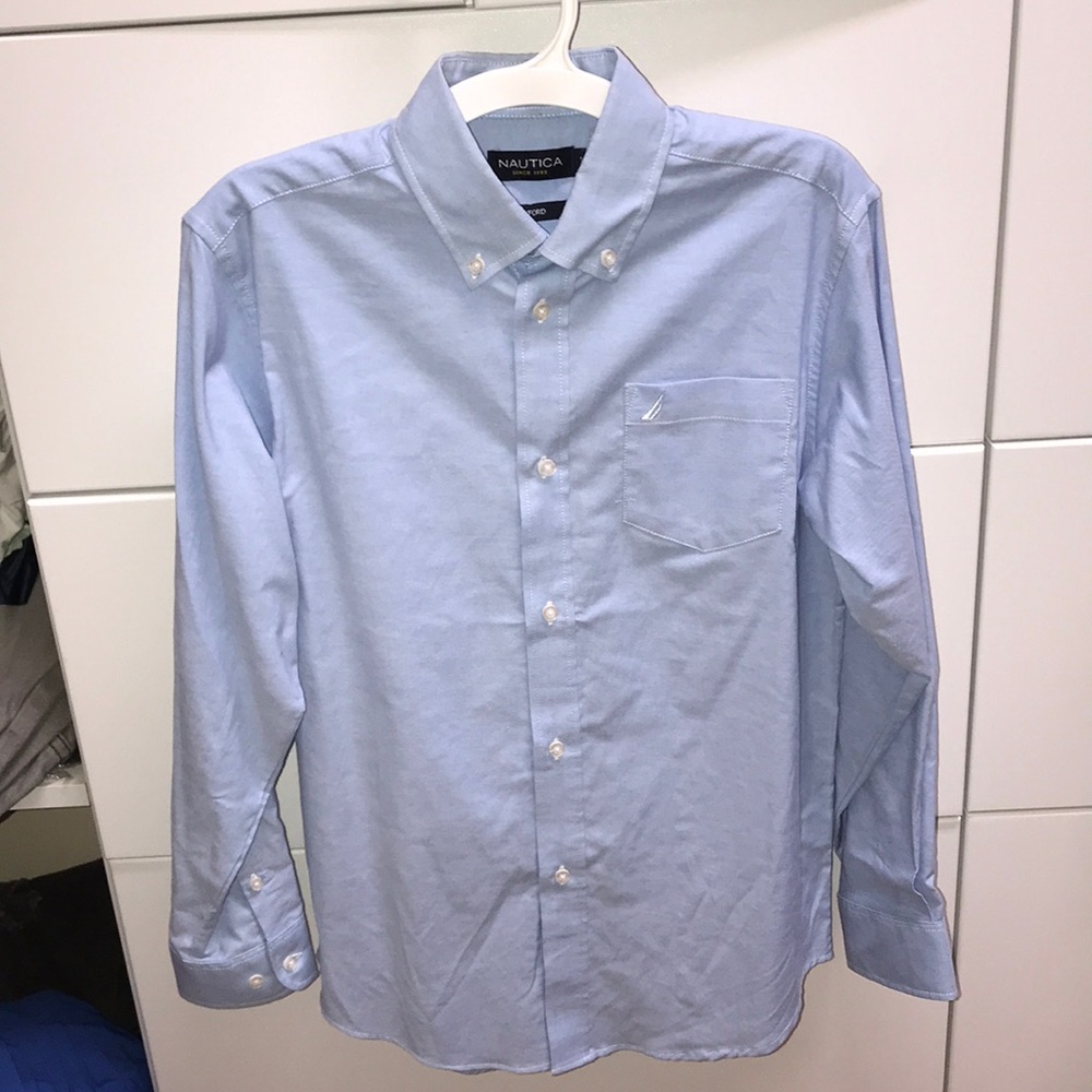 Boys Nautica oxford button down blue size 14